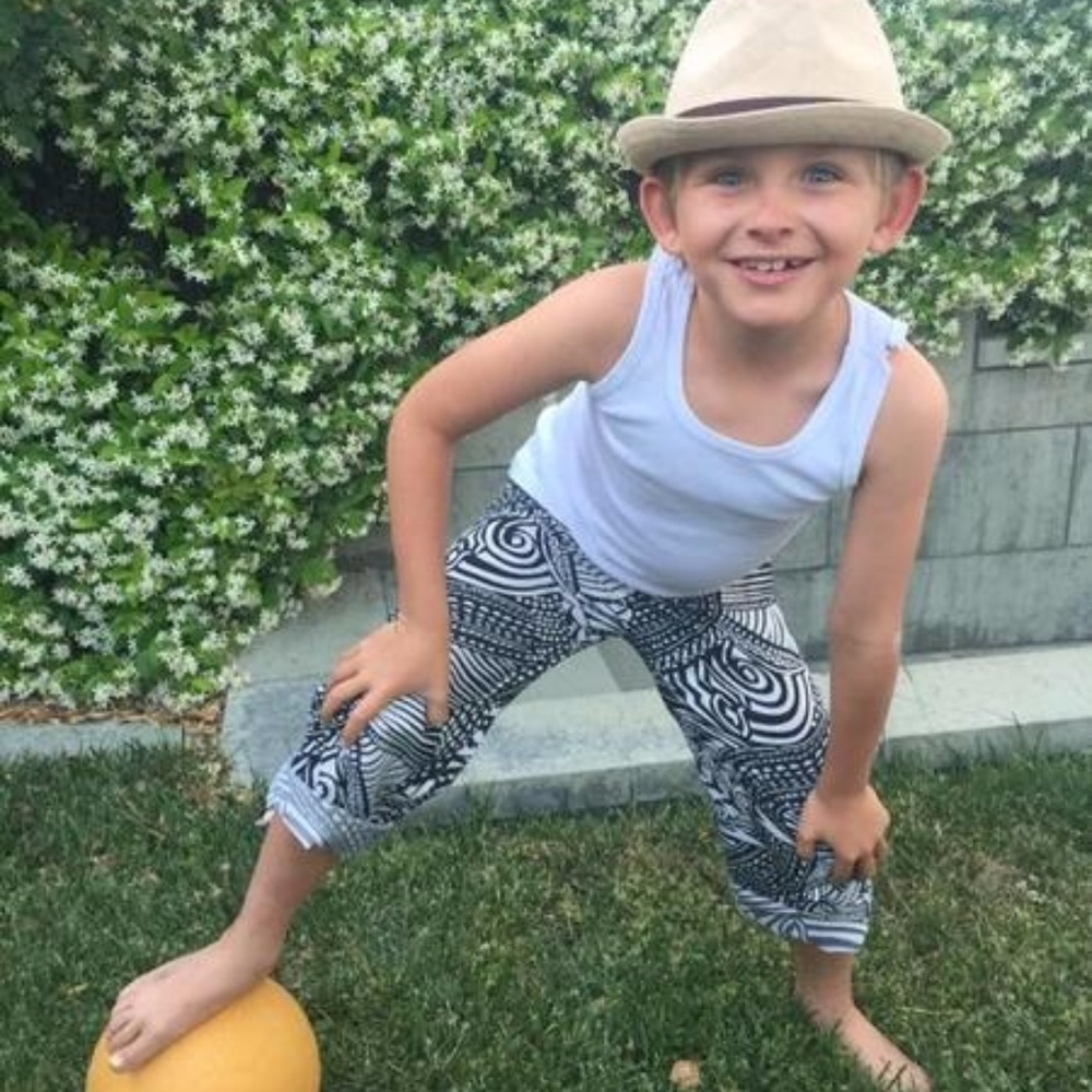 Boys Handmade Black and White Pants